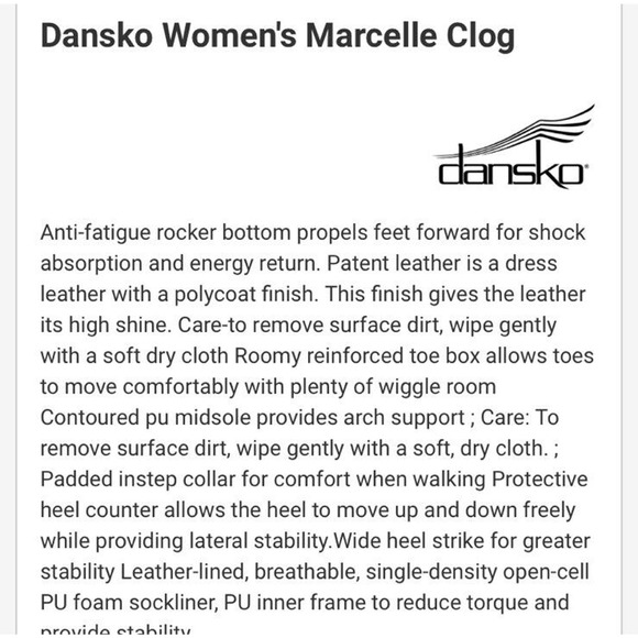 Dansko Women’s Size 40/US 9.5-10 Black Leather ‘Marcelle’ Mary Jane Comfort Clog - Picture 14 of 15